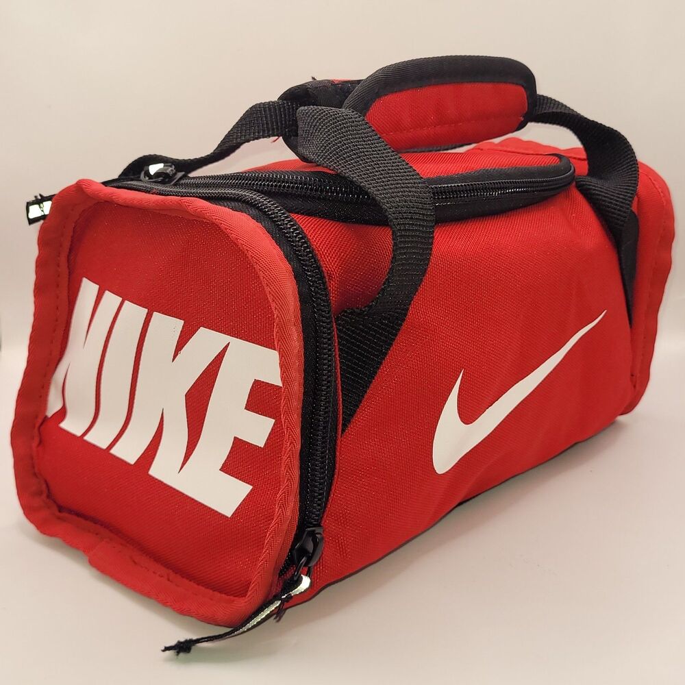Nike Insulated Lunchbox Bag Red Black White Brasilia Fuel Pack Mini Duffel EUC